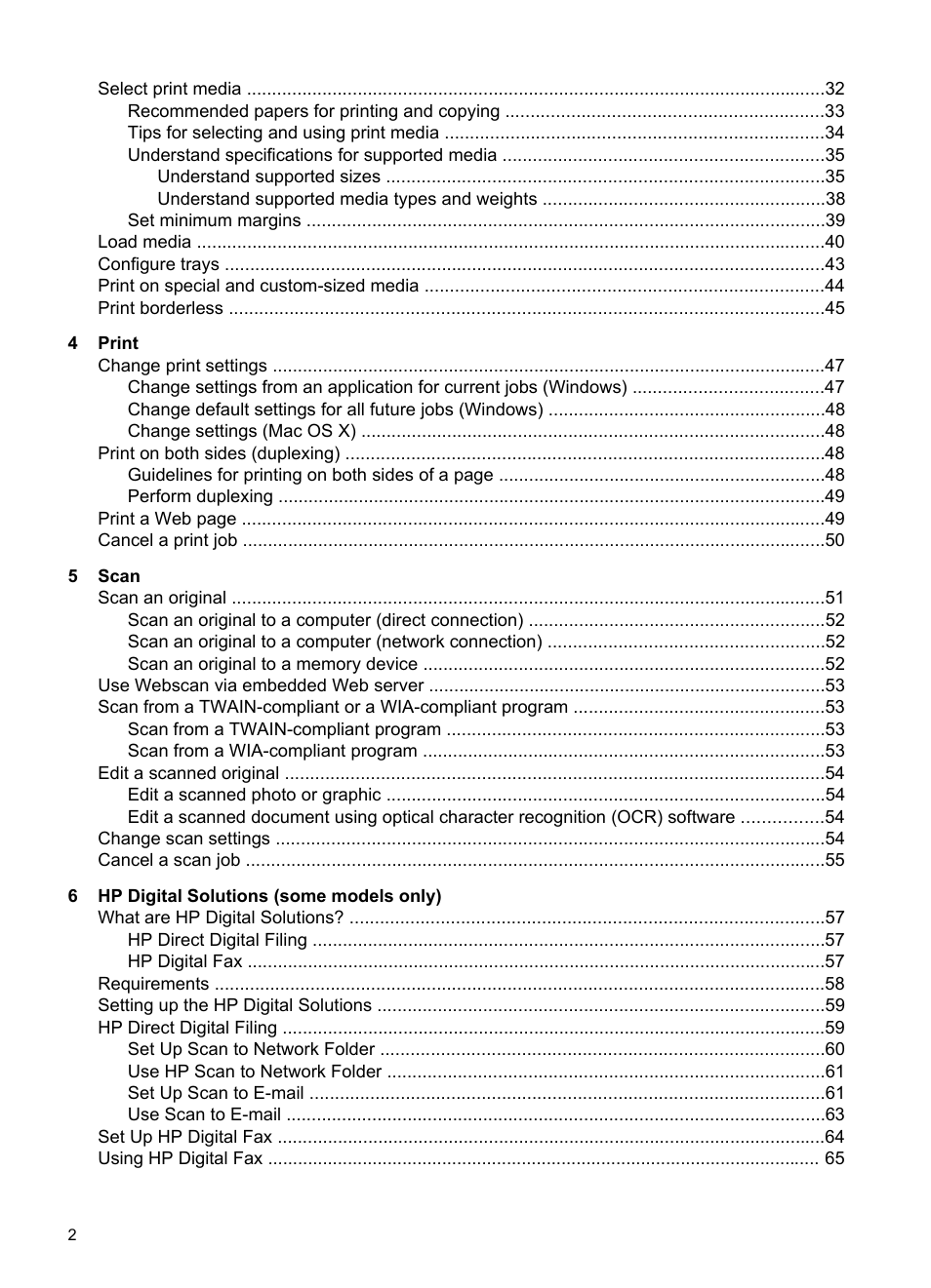 HP Officejet Pro 8500 User Manual | Page 6 / 306
