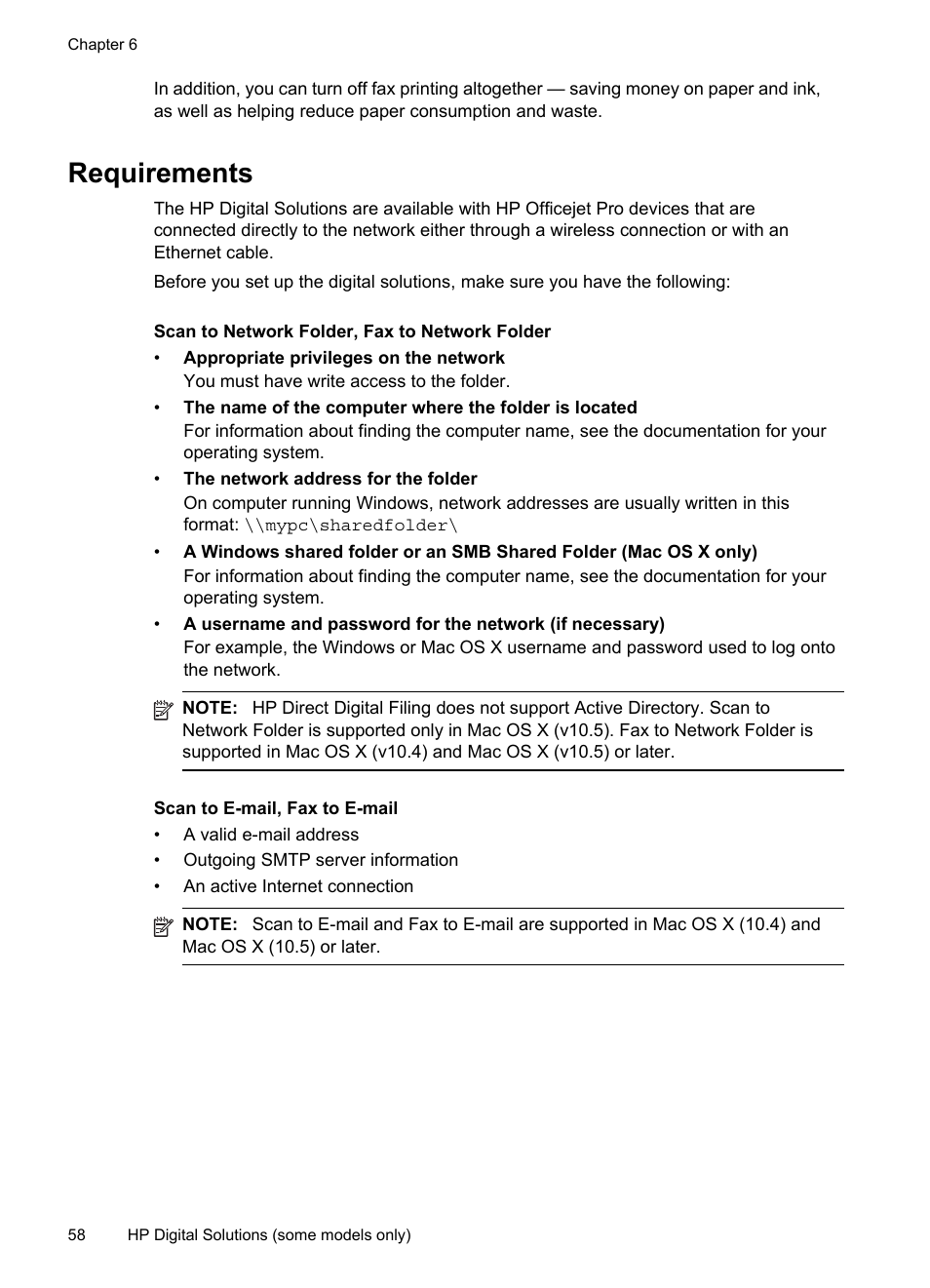 Requirements | HP Officejet Pro 8500 User Manual | Page 62 / 306
