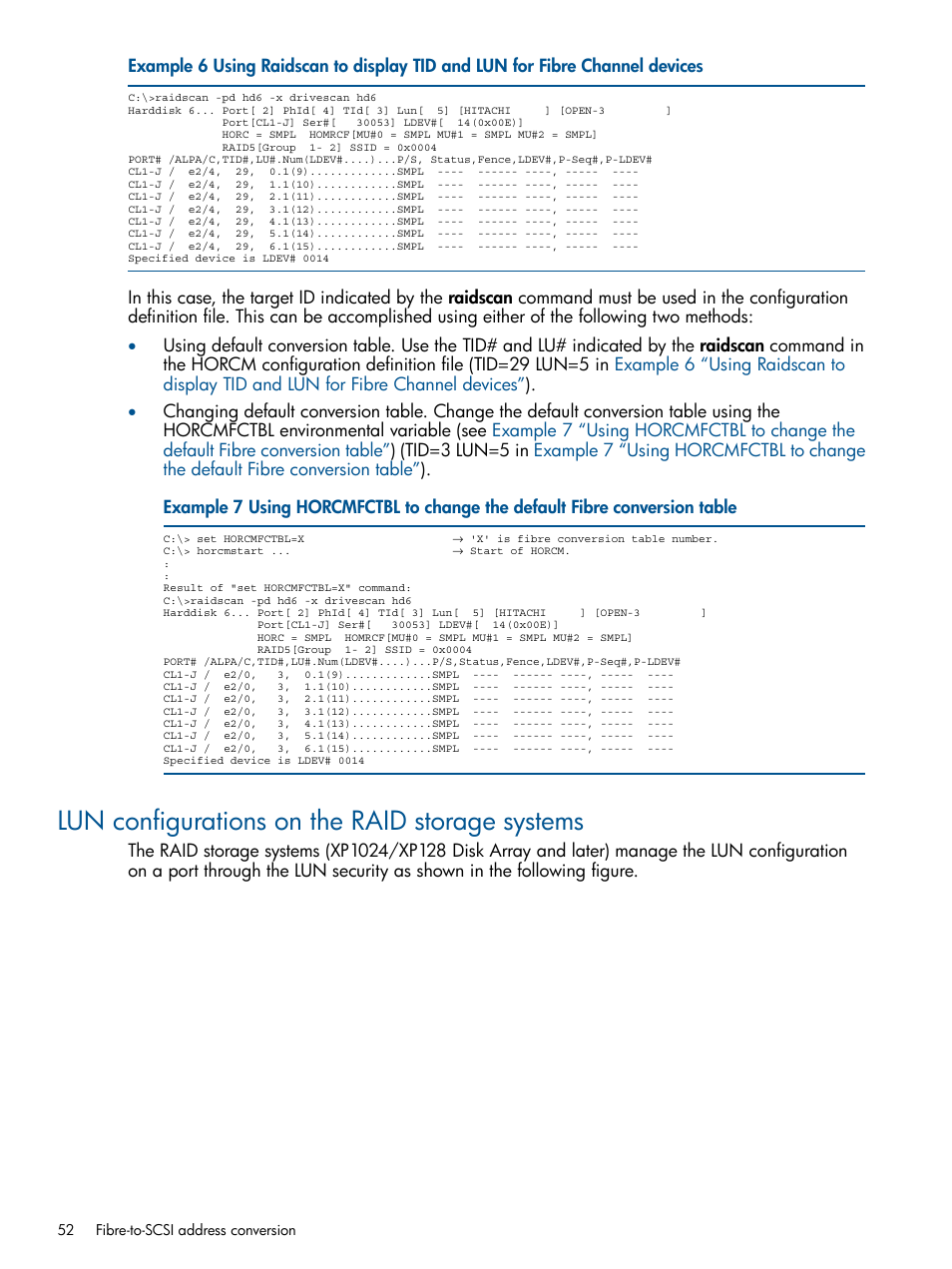 Lun configurations on the raid storage systems | HP XP P9500 Storage User Manual | Page 52 / 94