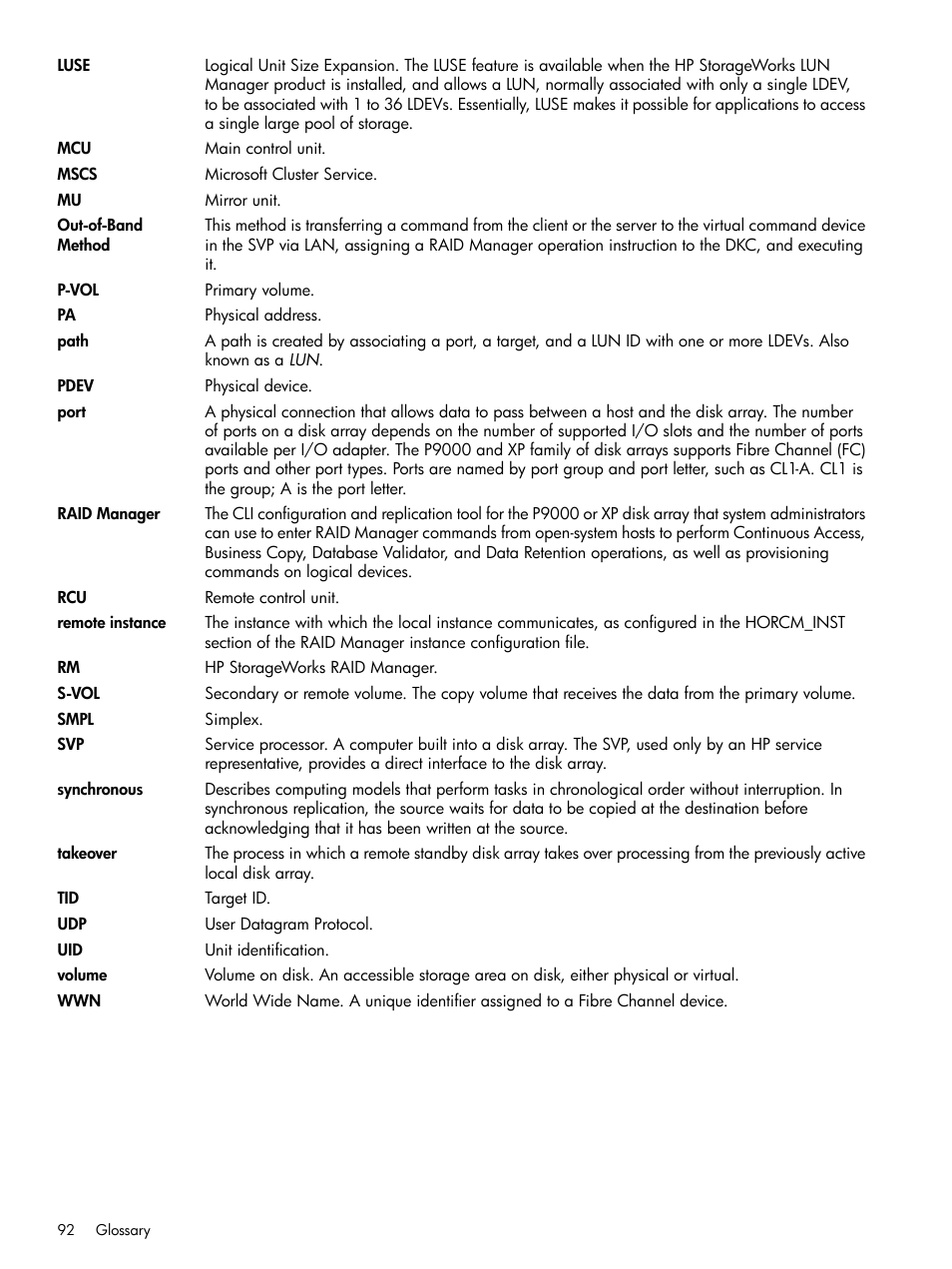 HP XP P9500 Storage User Manual | Page 92 / 94