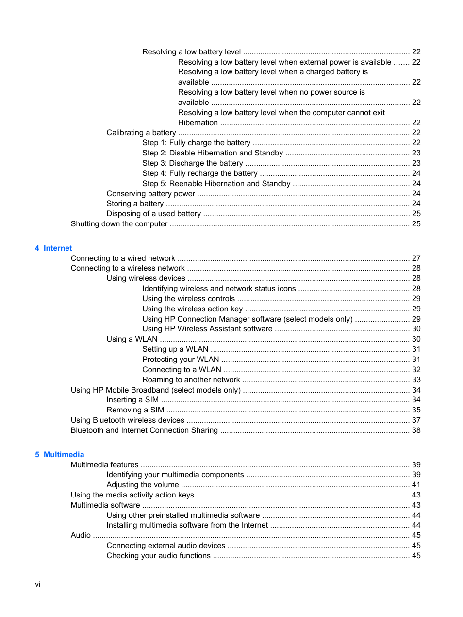 HP Mini 210-1020EH PC User Manual | Page 6 / 94
