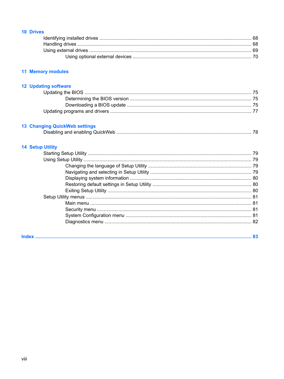 HP Mini 210-1020EH PC User Manual | Page 8 / 94