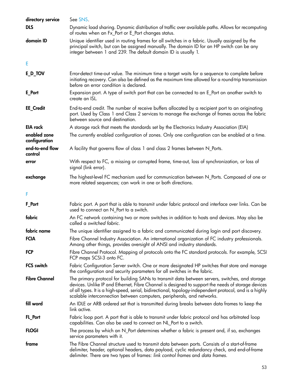 HP Brocade 8Gb SAN Switch for HP BladeSystem c-Class User Manual | Page 53 / 59