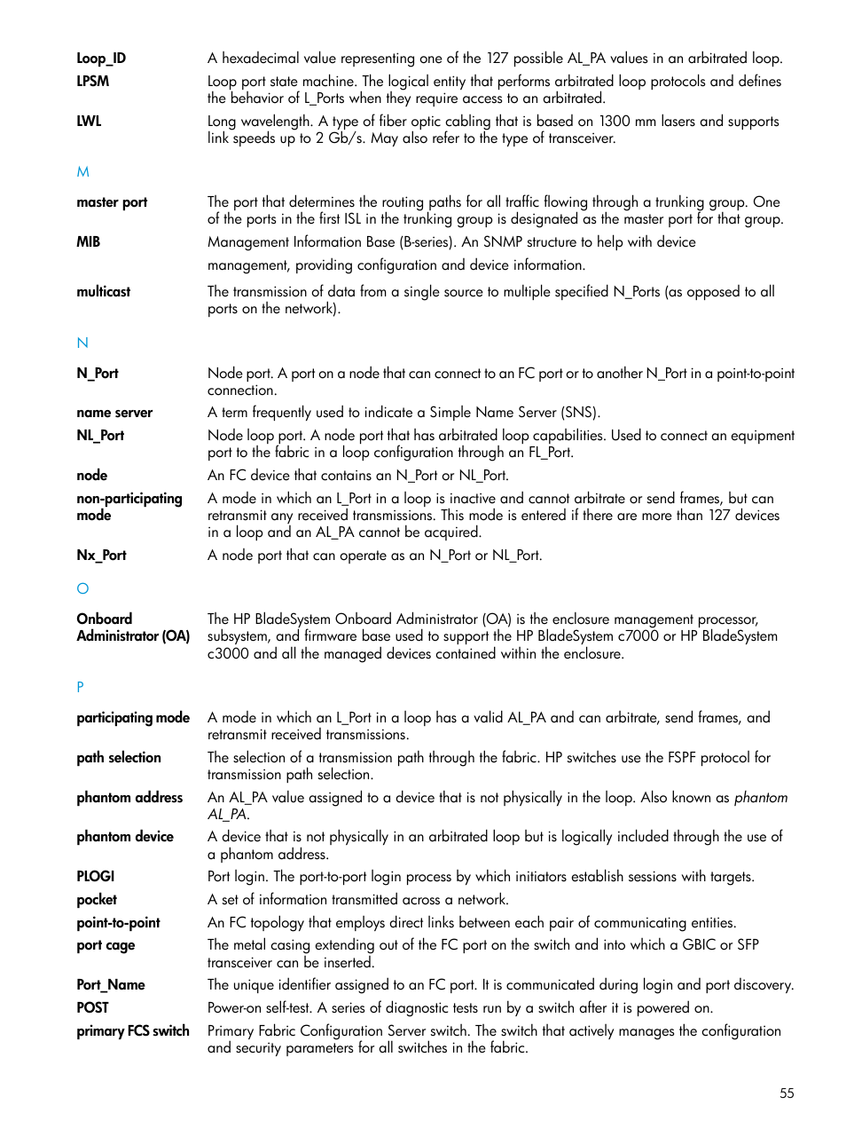 HP Brocade 8Gb SAN Switch for HP BladeSystem c-Class User Manual | Page 55 / 59