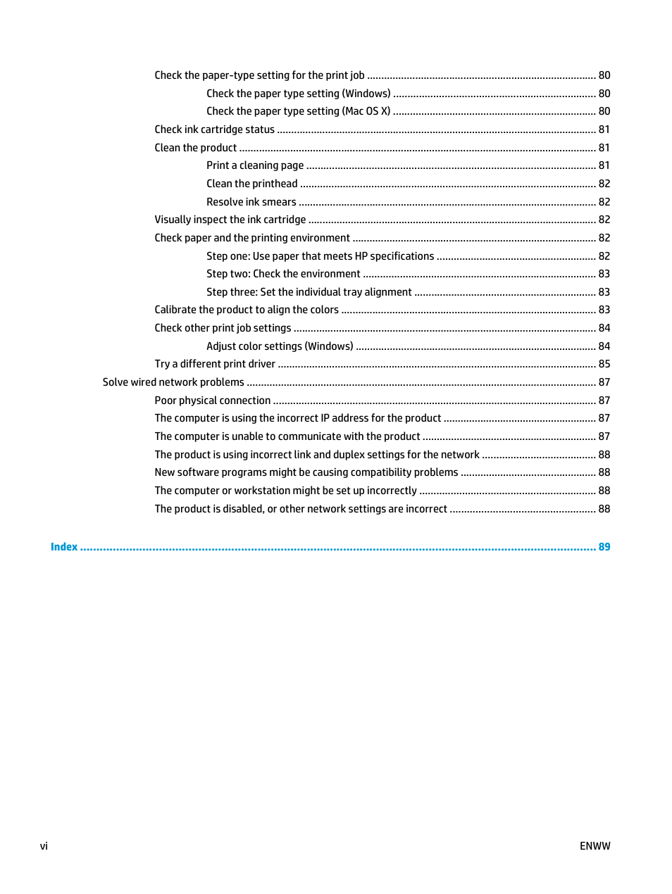 HP Officejet Enterprise Color X555 Printer series User Manual | Page 8 / 102