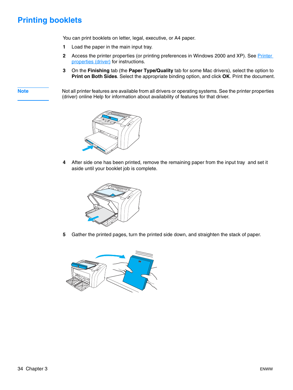 Printing booklets | HP LaserJet 1015 Printer User Manual | Page 42 / 122