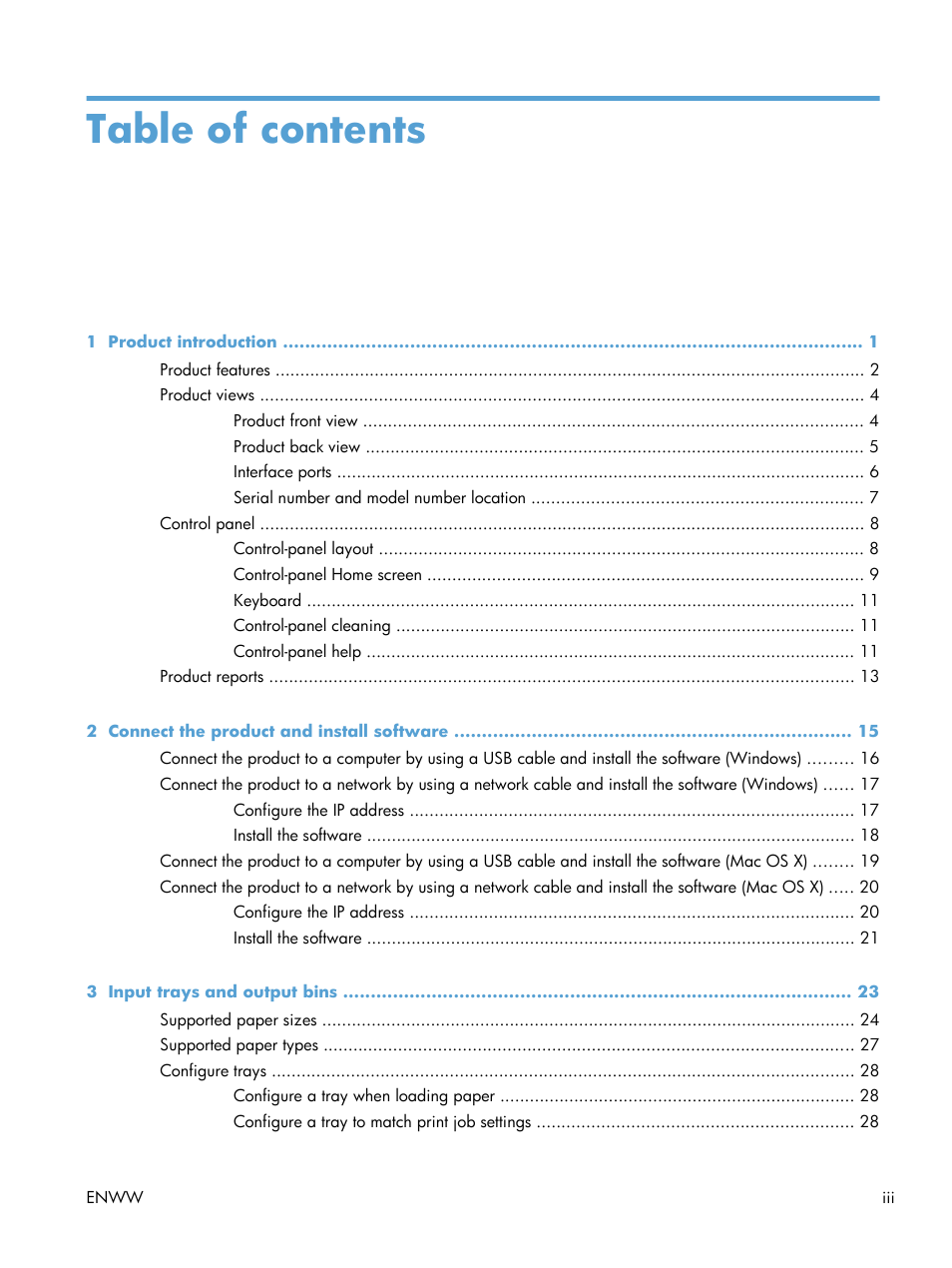 HP LaserJet Enterprise 500 MFP M525 User Manual | Page 5 / 332