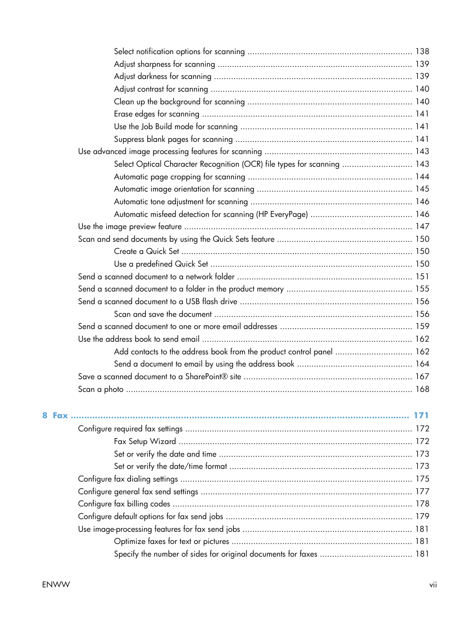 HP LaserJet Enterprise 500 MFP M525 User Manual | Page 9 / 332