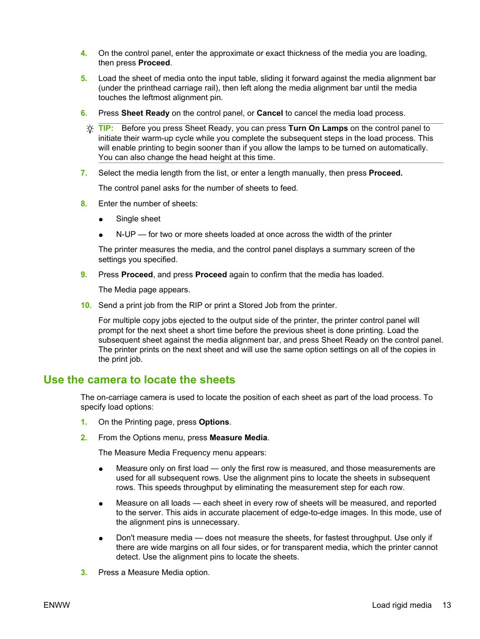 Use the camera to locate the sheets | HP Scitex FB700 Industrial Printer User Manual | Page 19 / 102