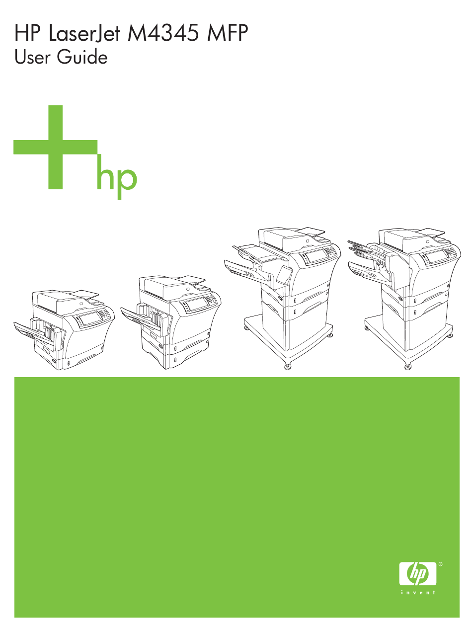 HP LaserJet M4345 Multifunction Printer series User Manual | 296 pages