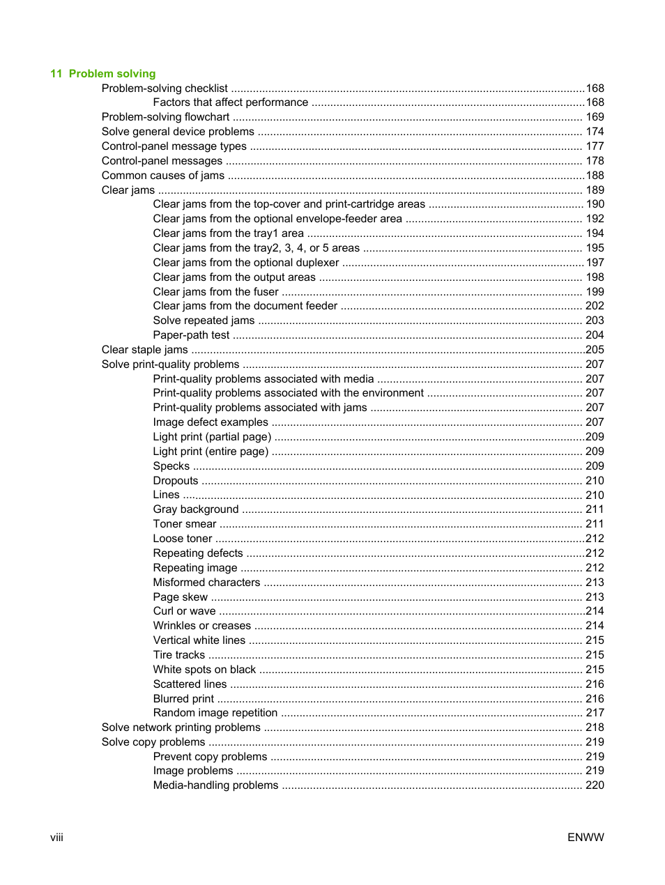 HP LaserJet M4345 Multifunction Printer series User Manual | Page 10 / 296