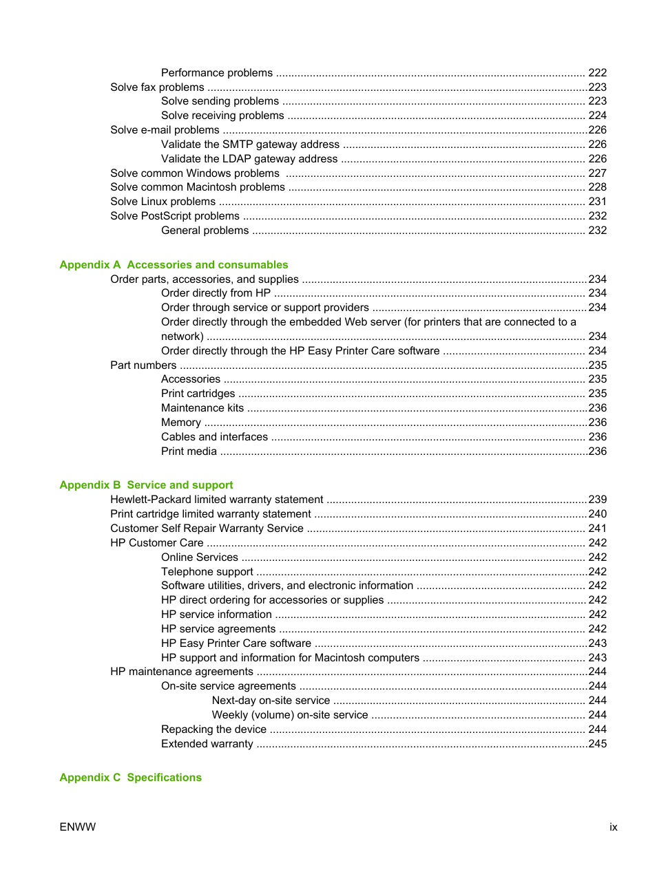 HP LaserJet M4345 Multifunction Printer series User Manual | Page 11 / 296