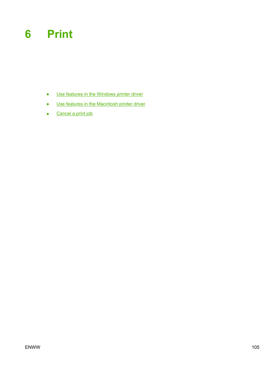 Print, 6 print, 6print | HP LaserJet M4345 Multifunction Printer series User Manual | Page 117 / 296