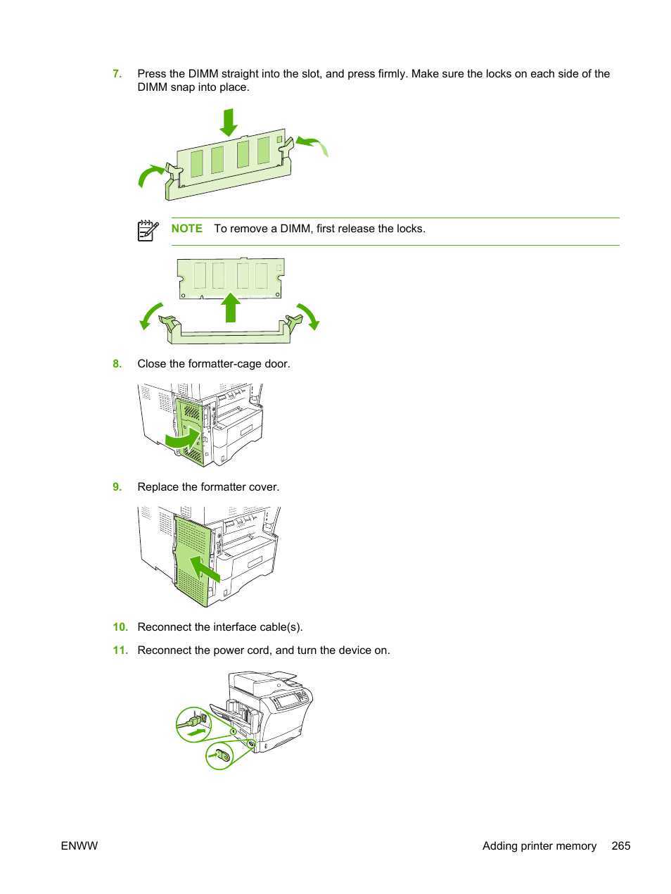 HP LaserJet M4345 Multifunction Printer series User Manual | Page 277 / 296