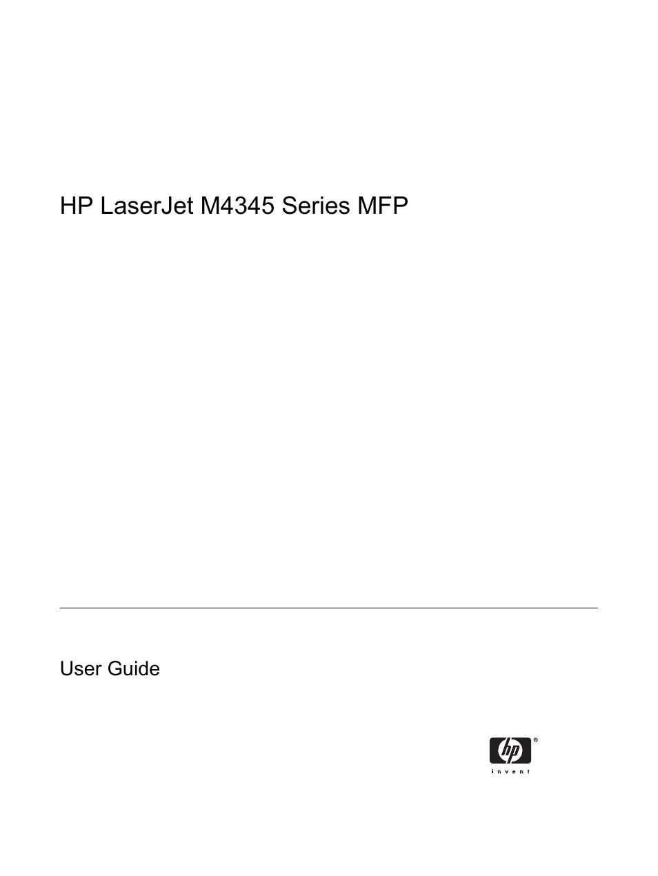Hp laserjet m4345 series mfp | HP LaserJet M4345 Multifunction Printer series User Manual | Page 3 / 296