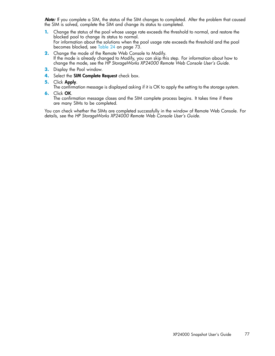 HP StorageWorks XP Remote Web Console Software User Manual | Page 77 / 82