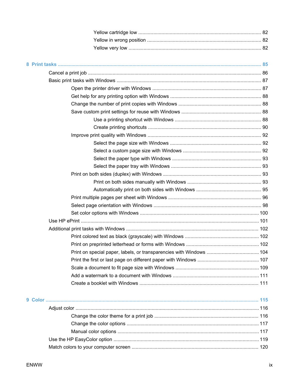 HP LaserJet Pro 400 color Printer M451 series User Manual | Page 11 / 242