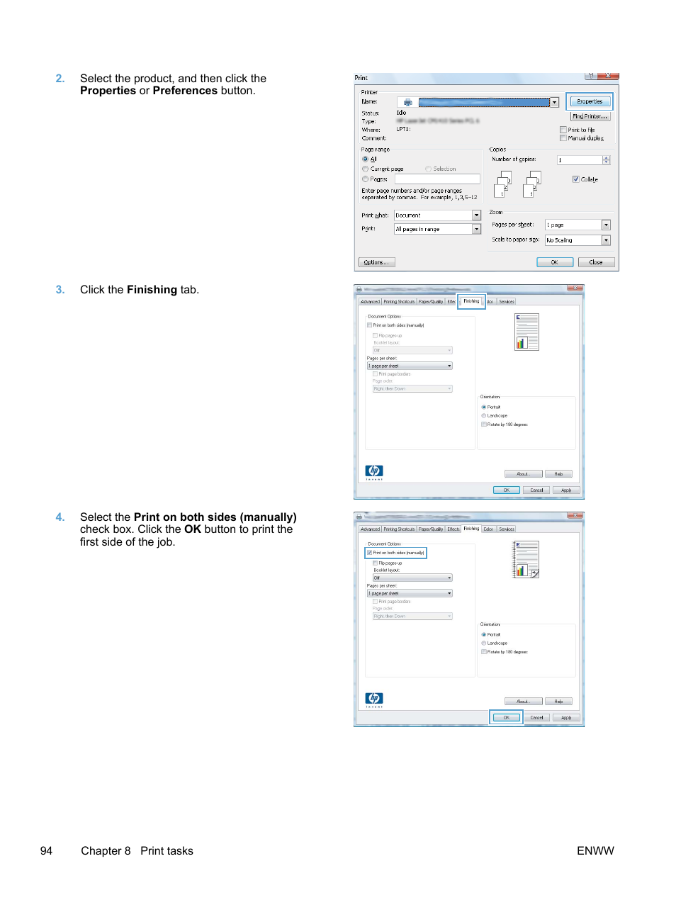 HP LaserJet Pro 400 color Printer M451 series User Manual | Page 112 / 242