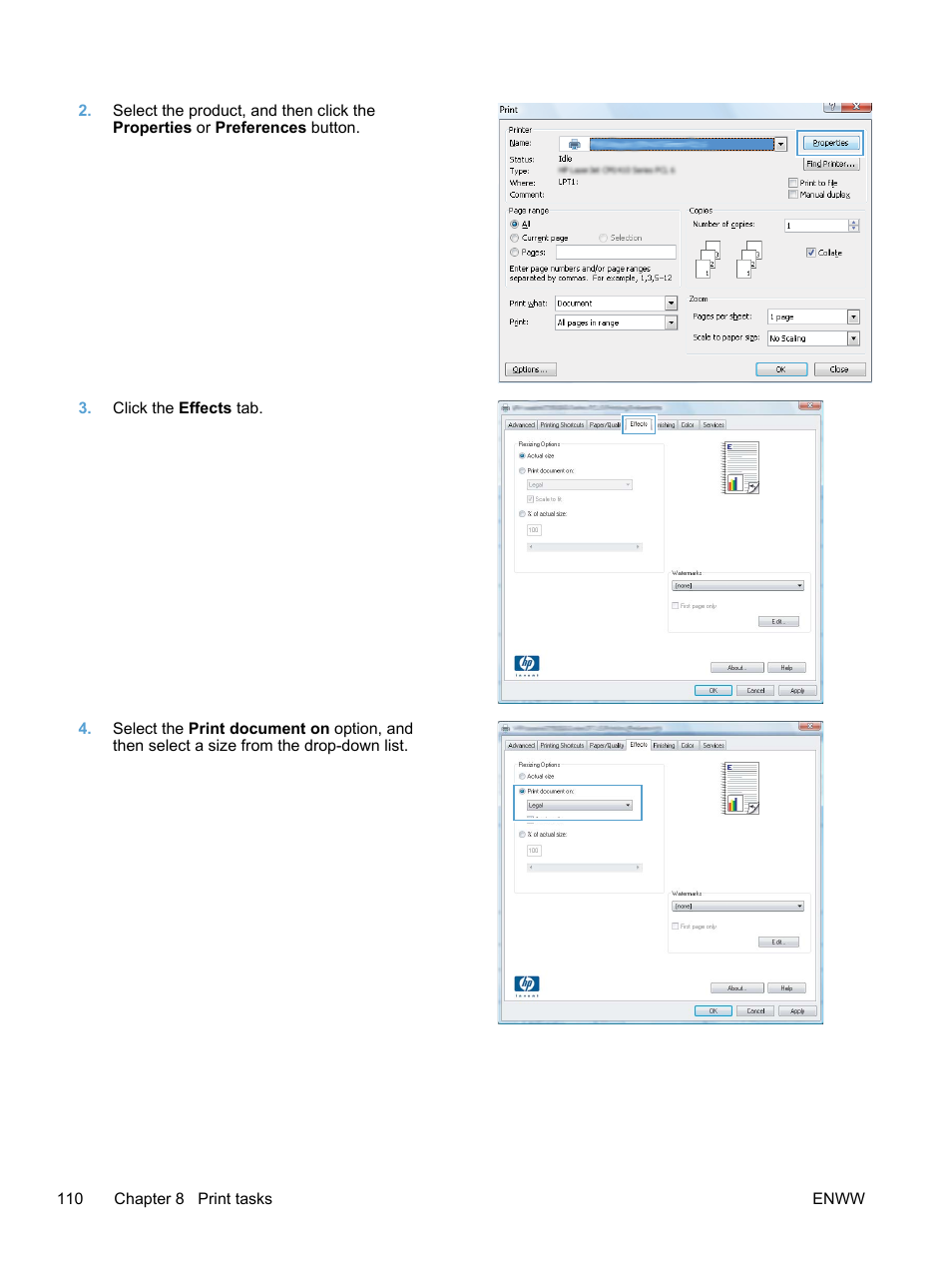 HP LaserJet Pro 400 color Printer M451 series User Manual | Page 128 / 242