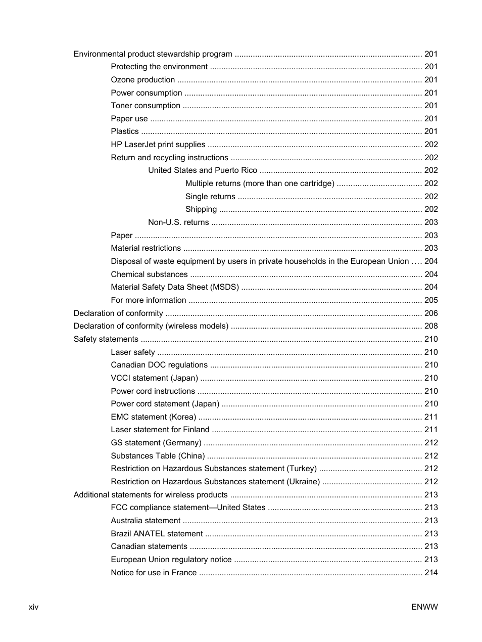 HP LaserJet Pro 400 color Printer M451 series User Manual | Page 16 / 242
