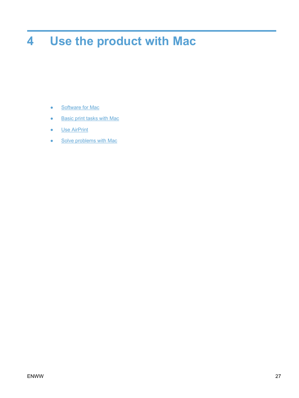 Use the product with mac, 4 use the product with mac, 4use the product with mac | HP LaserJet Pro 400 color Printer M451 series User Manual | Page 45 / 242