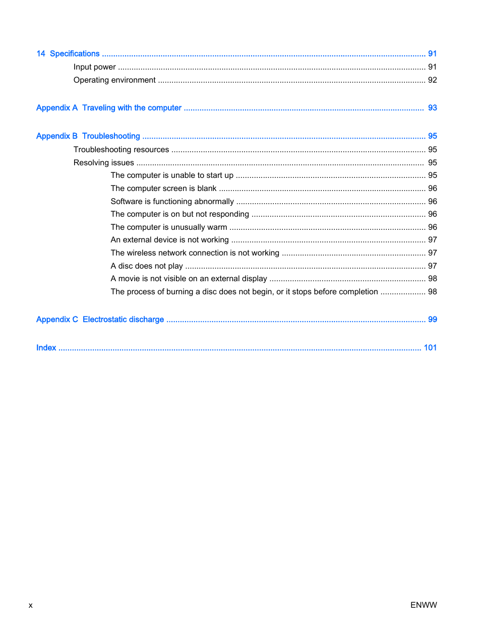 HP EliteBook 725 G2 Notebook PC User Manual | Page 10 / 114