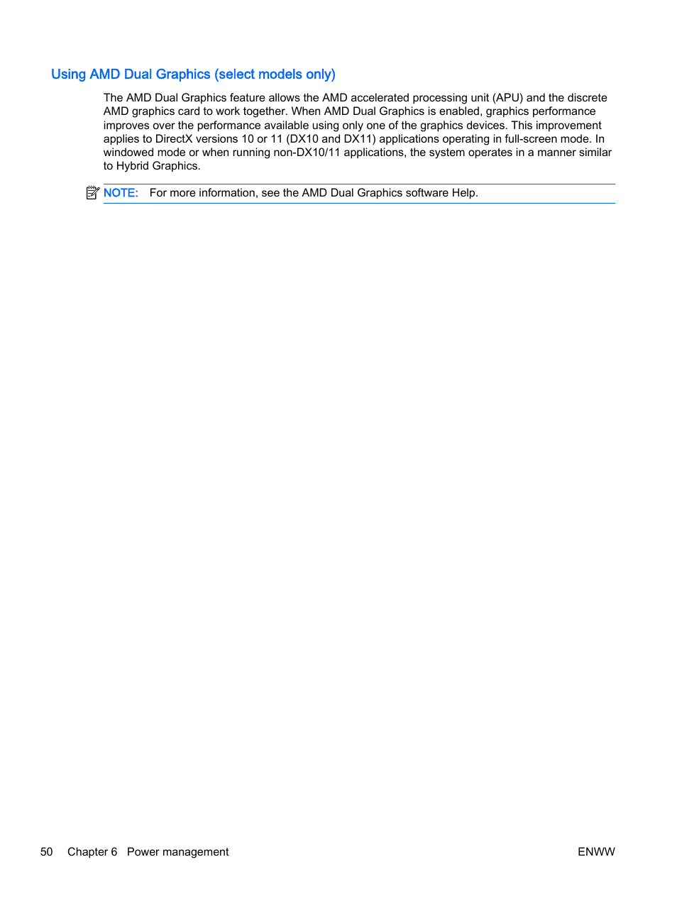 Using amd dual graphics (select models only) | HP EliteBook 725 G2 Notebook PC User Manual | Page 60 / 114