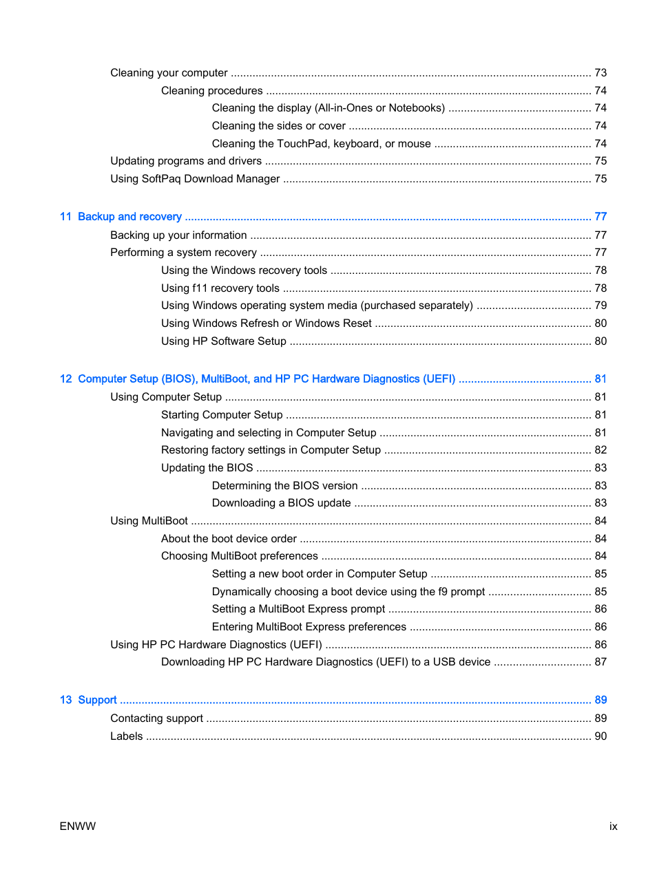 HP EliteBook 725 G2 Notebook PC User Manual | Page 9 / 114