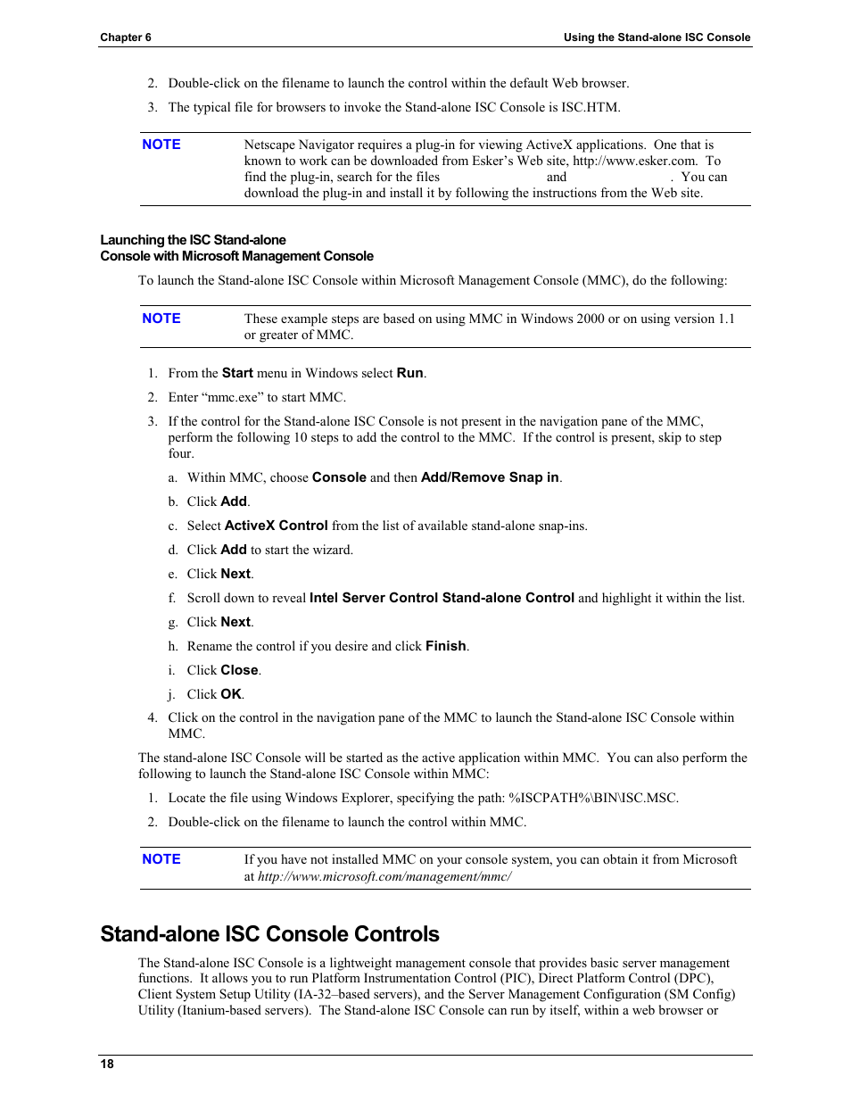 Stand-alone isc console controls | HP Integrity rx4610 Server User Manual | Page 22 / 25