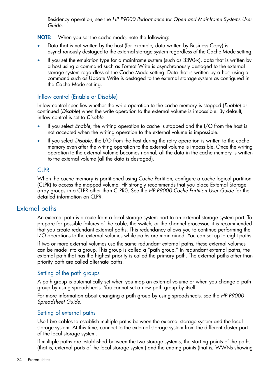 External paths | HP XP P9500 Storage User Manual | Page 24 / 133