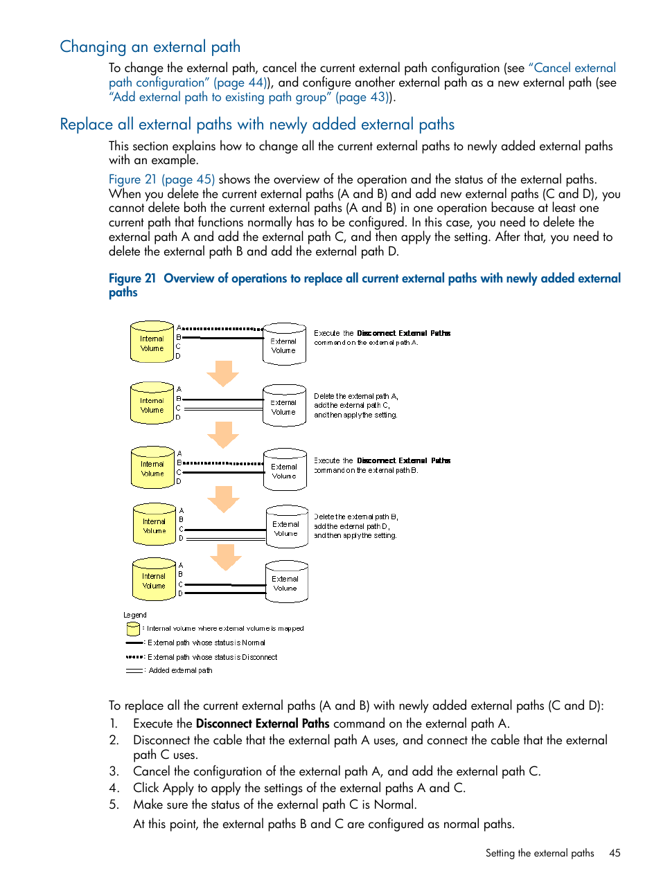 Changing an external path | HP XP P9500 Storage User Manual | Page 45 / 133