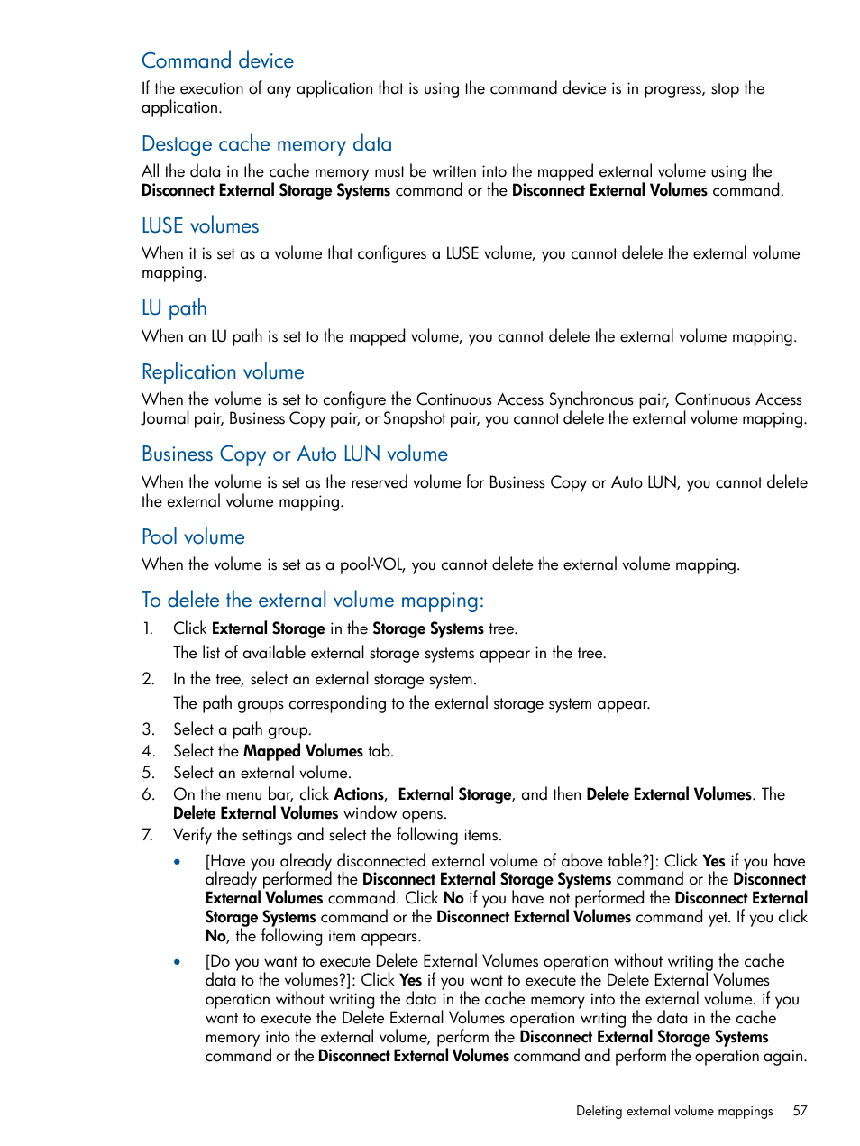 Command device, Luse volumes, Lu path | Replication volume, Business copy or auto lun volume, Pool volume | HP XP P9500 Storage User Manual | Page 57 / 133