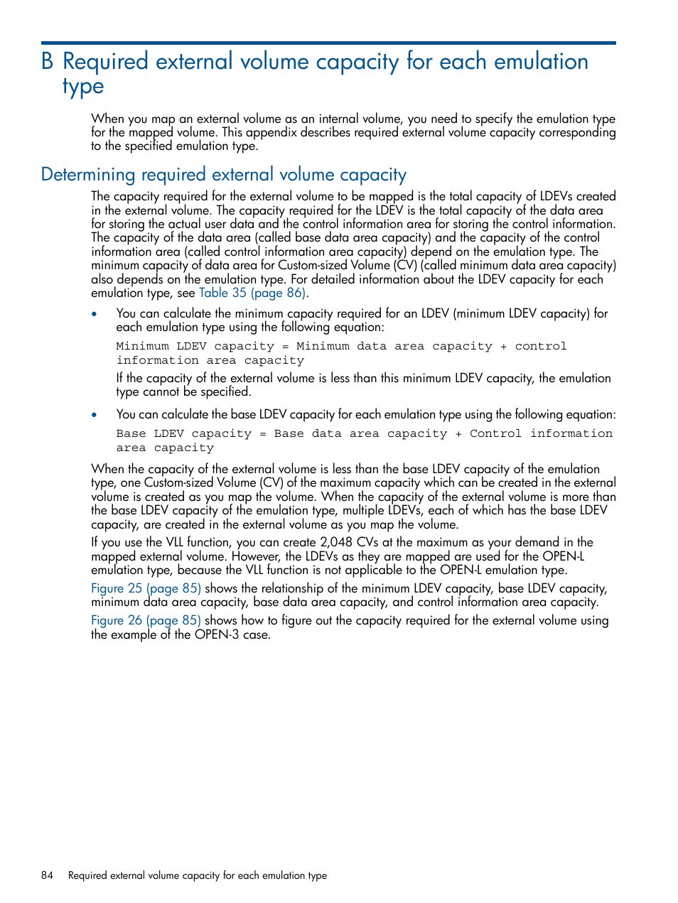 Determining required external volume capacity | HP XP P9500 Storage User Manual | Page 84 / 133