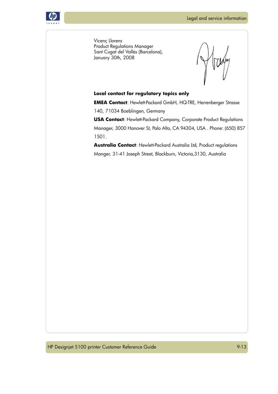 HP Designjet 5100 Printer series User Manual | Page 121 / 123