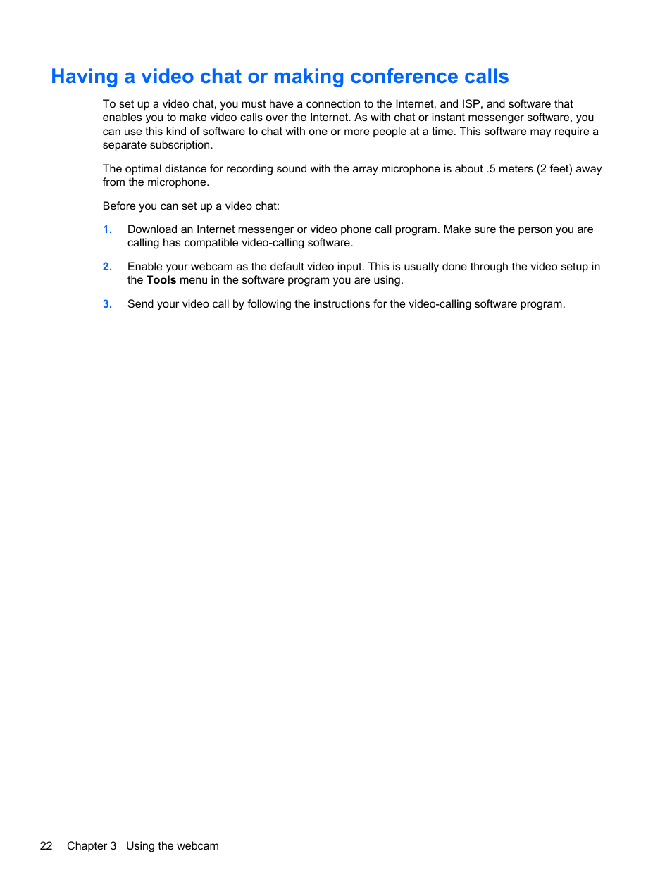 Having a video chat or making conference calls | HP EliteDisplay S240ml 23.8-in IPS LED Backlit MHL Monitor User Manual | Page 28 / 35