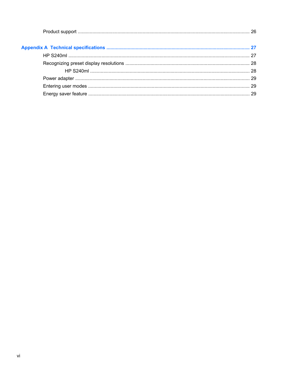 HP EliteDisplay S240ml 23.8-in IPS LED Backlit MHL Monitor User Manual | Page 6 / 35