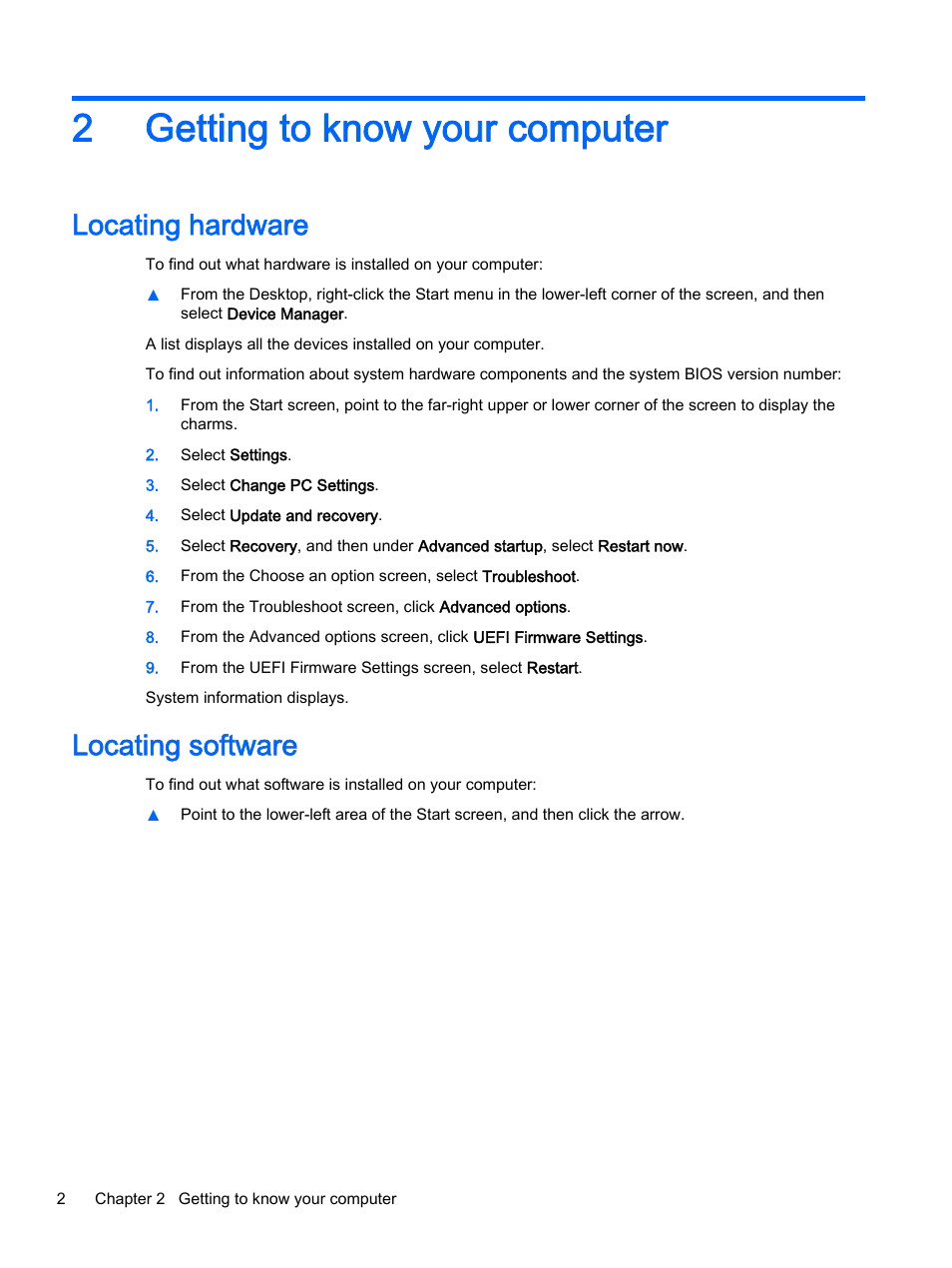 Getting to know your computer, Locating hardware, Locating software | 2 getting to know your computer, Locating hardware locating software, 2getting to know your computer | HP Classmate Notebook PC User Manual | Page 8 / 25