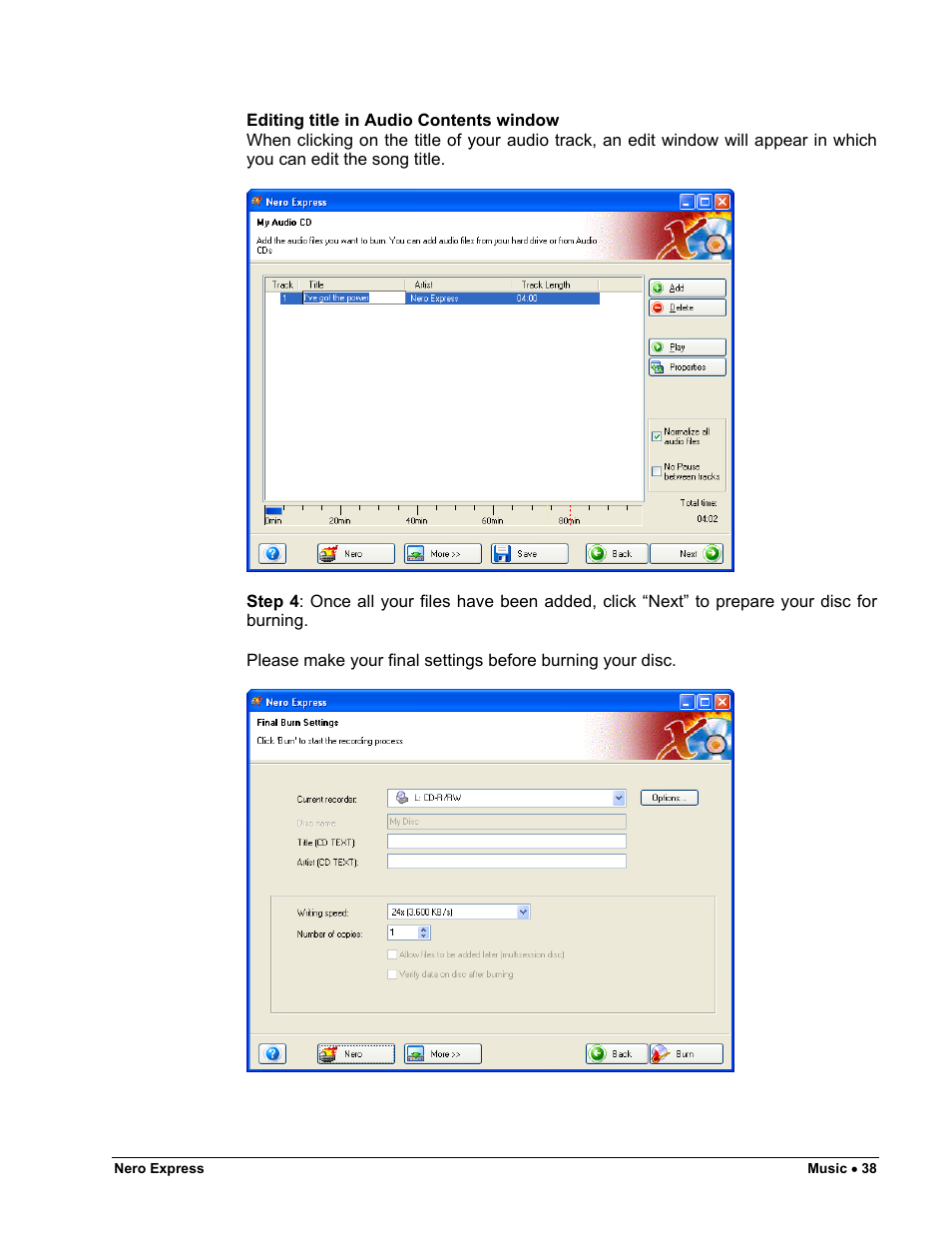 HP CD52 External CD-Writer Series User Manual | Page 38 / 117