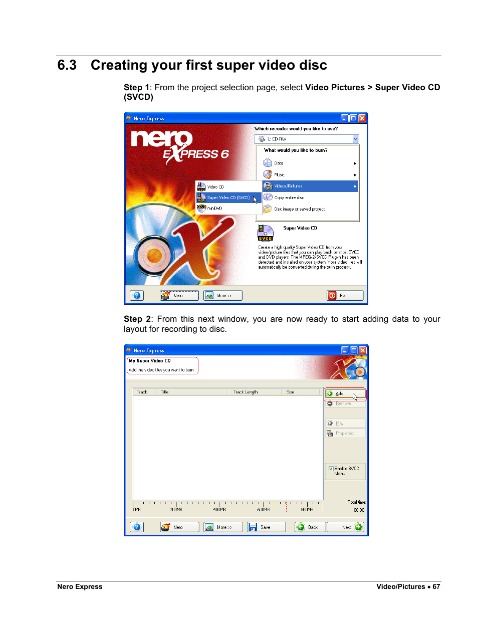 Creating your first super video disc, 3 creating your first super video disc | HP CD52 External CD-Writer Series User Manual | Page 67 / 117