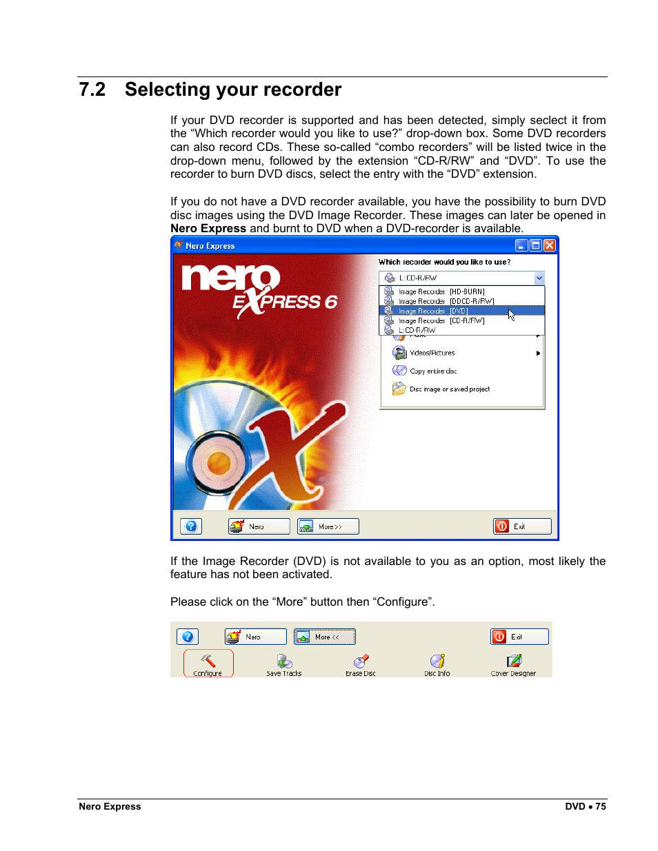 Selecting your recorder, 2 selecting your recorder | HP CD52 External CD-Writer Series User Manual | Page 75 / 117