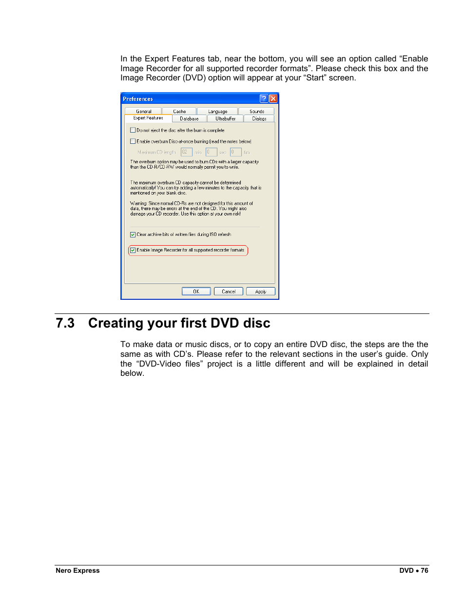 Creating your first dvd disc, 3 creating your first dvd disc | HP CD52 External CD-Writer Series User Manual | Page 76 / 117