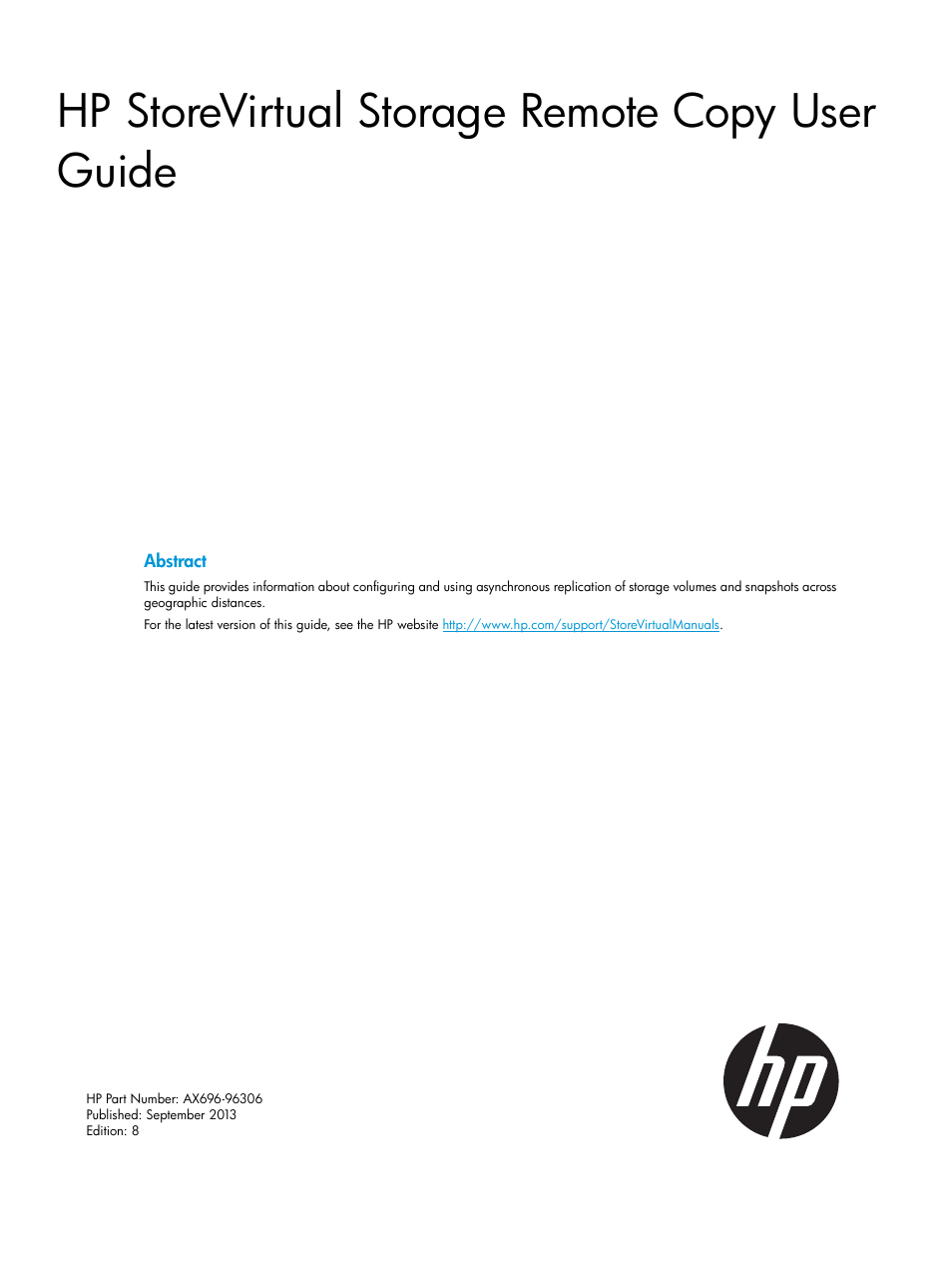 HP StoreVirtual 4000 Storage User Manual | 57 pages