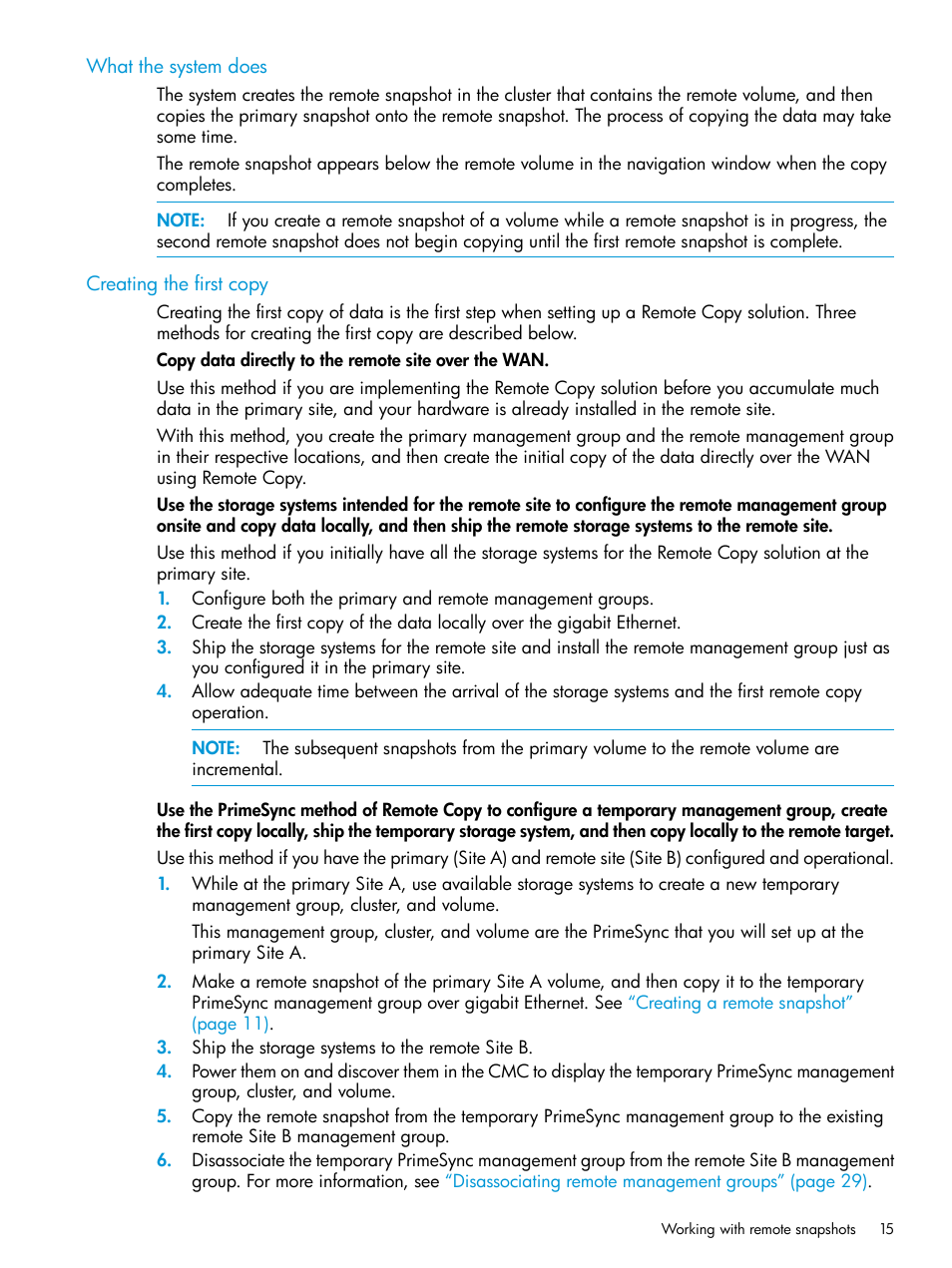 What the system does, Creating the first copy | HP StoreVirtual 4000 Storage User Manual | Page 15 / 57