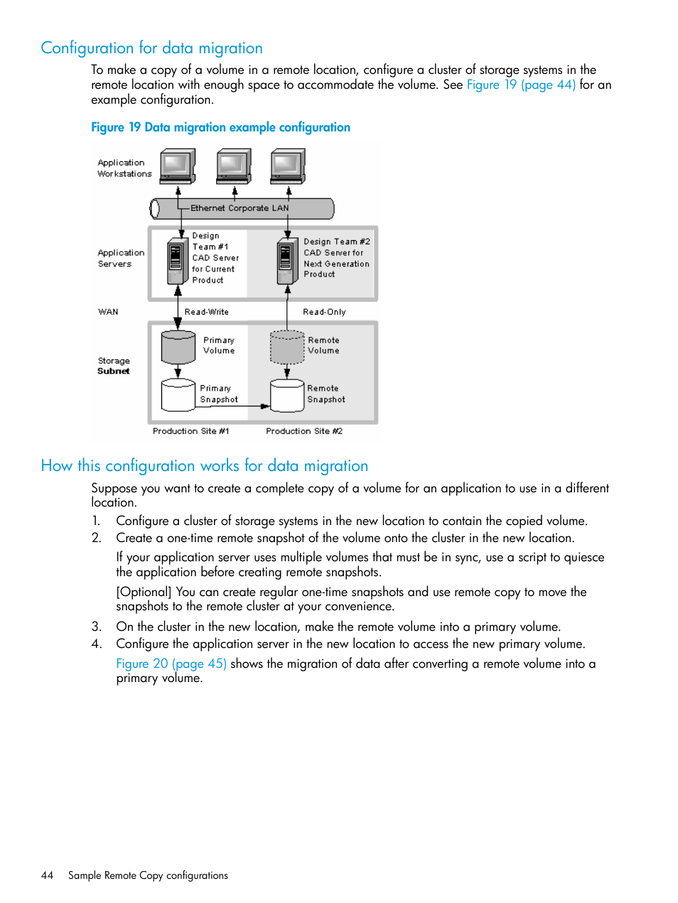 Configuration for data migration, How this configuration works for data migration | HP StoreVirtual 4000 Storage User Manual | Page 44 / 57
