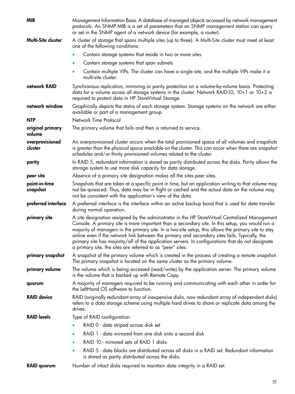 HP StoreVirtual 4000 Storage User Manual | Page 51 / 57