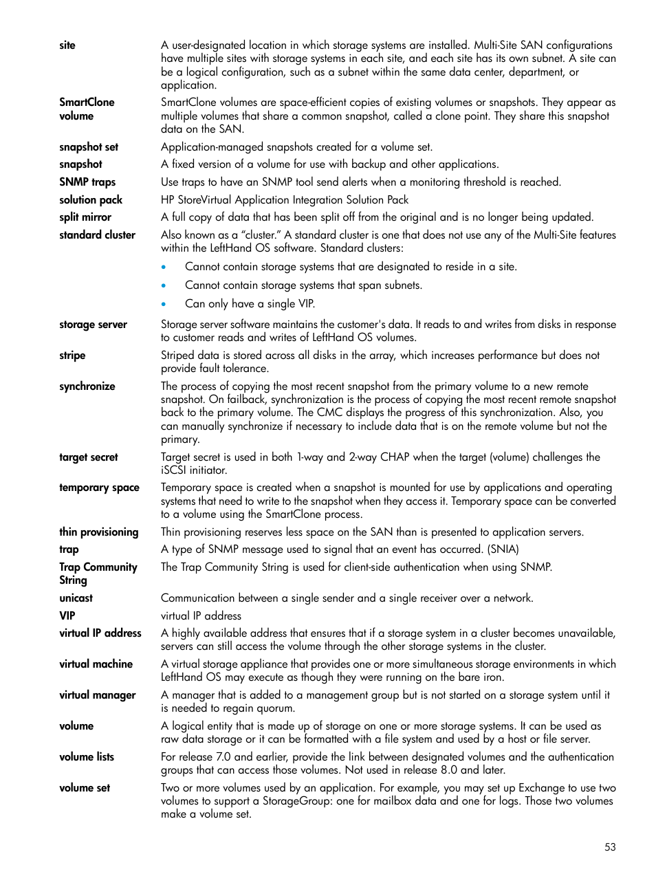 HP StoreVirtual 4000 Storage User Manual | Page 53 / 57