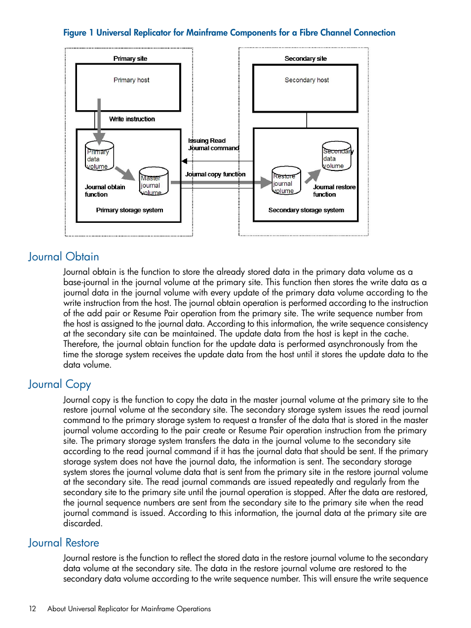 Journal obtain, Journal copy, Journal restore | Journal obtain journal copy journal restore | HP StorageWorks XP Remote Web Console Software User Manual | Page 12 / 244