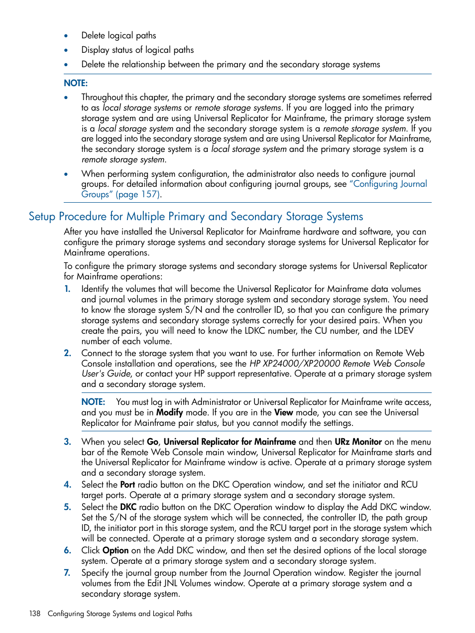 HP StorageWorks XP Remote Web Console Software User Manual | Page 138 / 244