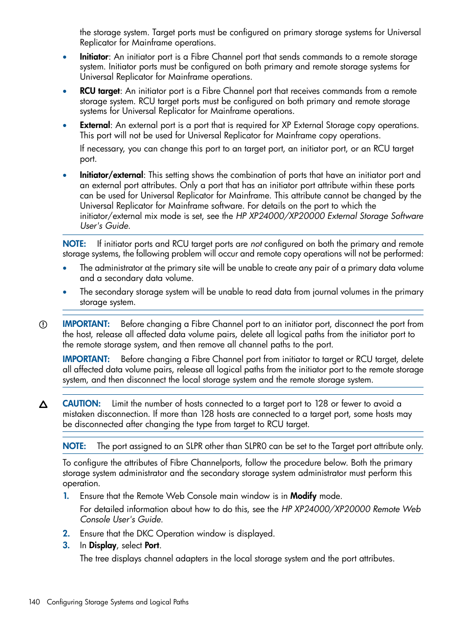HP StorageWorks XP Remote Web Console Software User Manual | Page 140 / 244