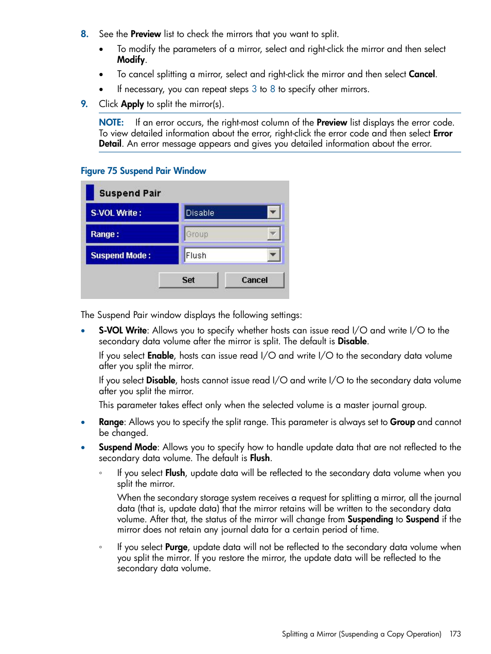HP StorageWorks XP Remote Web Console Software User Manual | Page 173 / 244